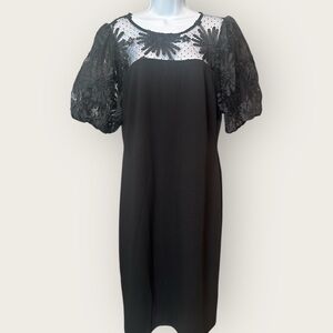 Premier Amour Women’s Size 16 Black Short Sleeve Sheath Dress